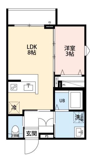 ROBOT HOME 南千住(1LDK/3階)の間取り写真
