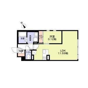 THE RESIDENCE ICHIGAYADAIMACHI(1LDK/2階)の間取り写真