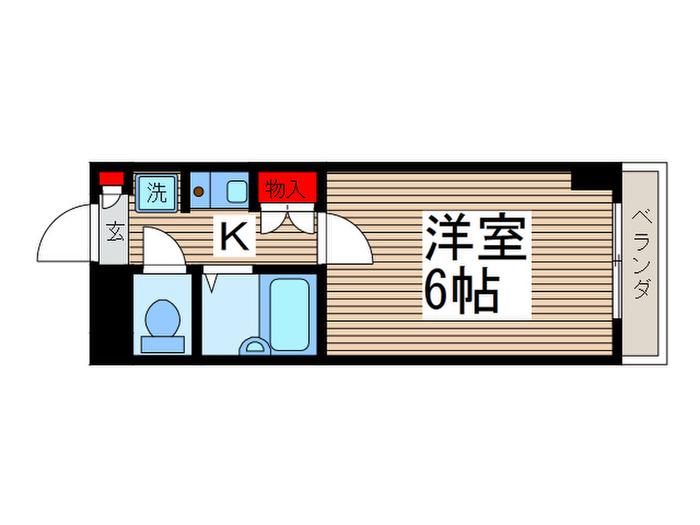 アベニール誠晃(1K/4階)の間取り写真