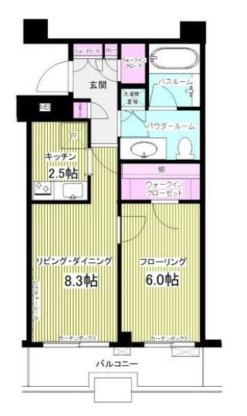 マスタービューレジデンス(1LDK/5階)の間取り写真