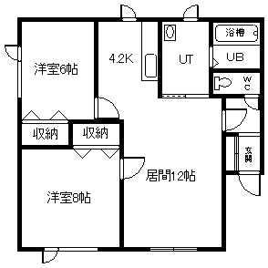 プレジール113(2LDK/2階)の間取り写真