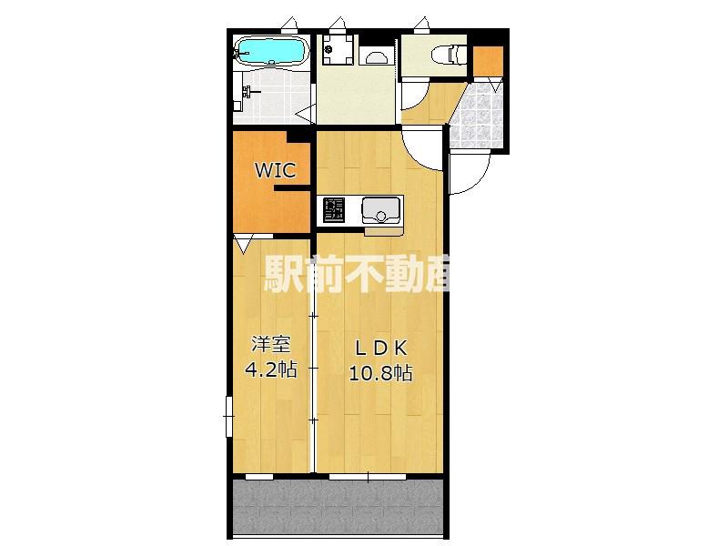 サンパーク大濠(1LDK/2階)の間取り写真