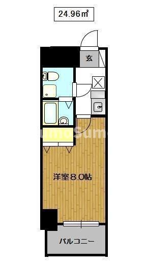 フェアリー高砂(1K/9階)の間取り写真
