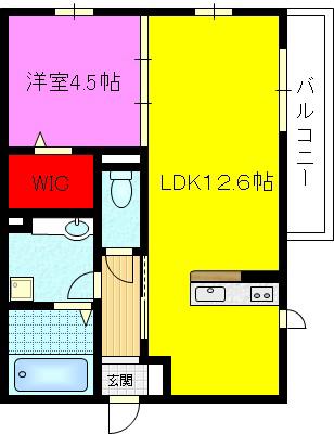 セジュールジュイレ(1LDK/2階)の間取り写真