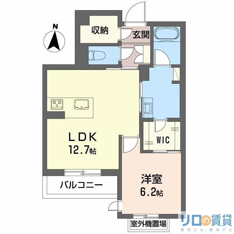 和の杜 江坂(1LDK/3階)の間取り写真