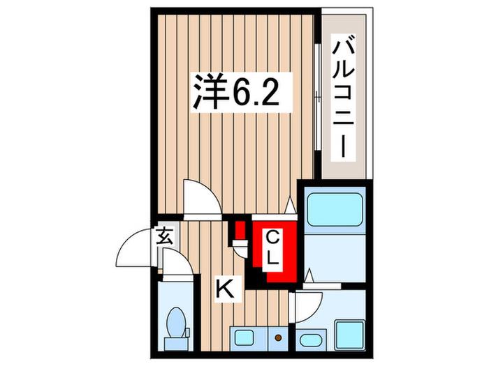 HIMAWARI検見川(1K/2階)の間取り写真