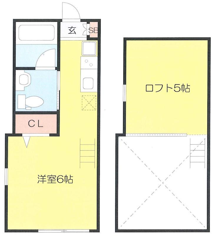 BELLEFORET日吉(ワンルーム/1階)の間取り写真
