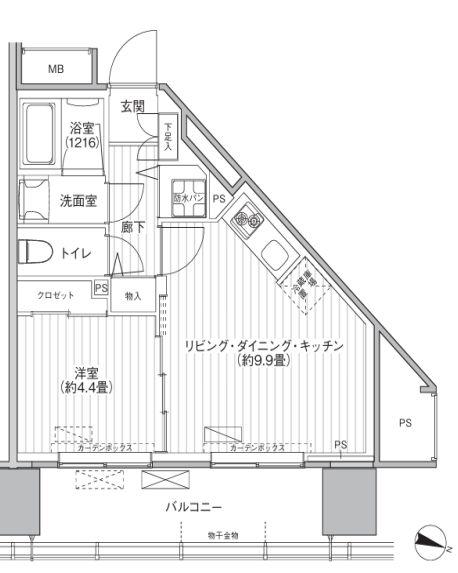 桜ヒルズ九段北(1LDK/7階)の間取り写真