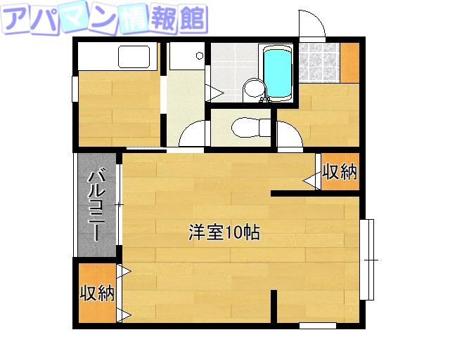 カンピオーネ(1K/1階)の間取り写真