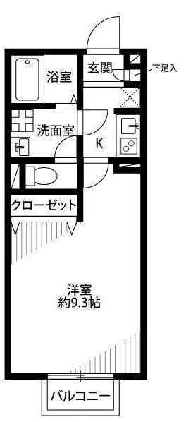 アムール ラ ペ(1K/1階)の間取り写真