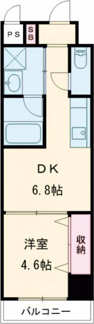 トレステーラALEXIII(1DK/2階)の間取り写真