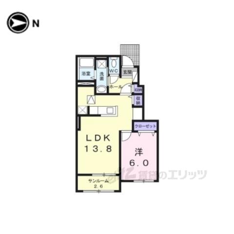 ヴァンセット アムールⅠ(1LDK/1階)の間取り写真