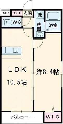 ステラウッド野中3(1LDK/2階)の間取り写真