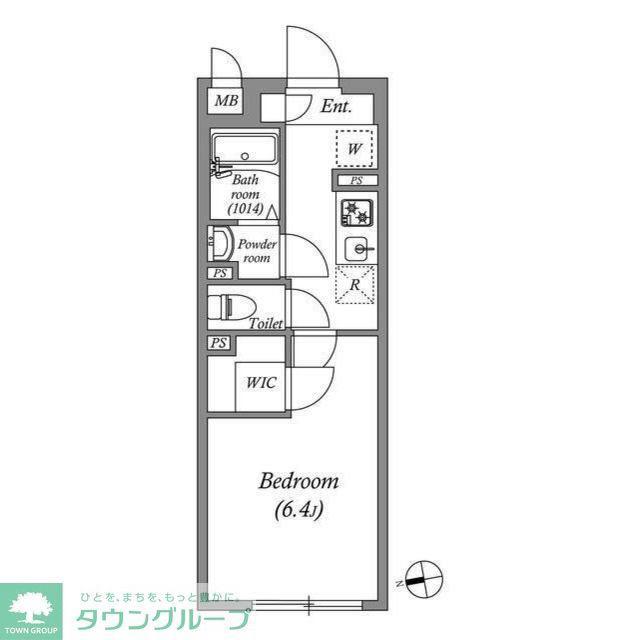 SOLASIA RESIDENCE荻窪II(1K/1階)の間取り写真