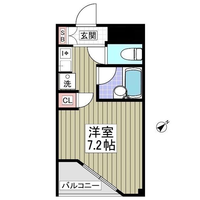 パワーク調布(ワンルーム/2階)の間取り写真