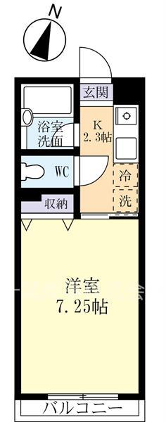 ステラ緑町(1K/2階)の間取り写真
