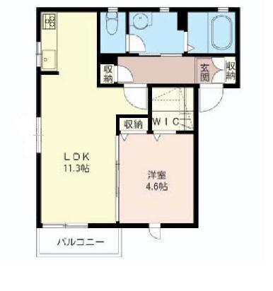 サニーベールA(1LDK/2階)の間取り写真