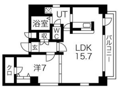 セントラルハイツ栄(1LDK/5階)の間取り写真