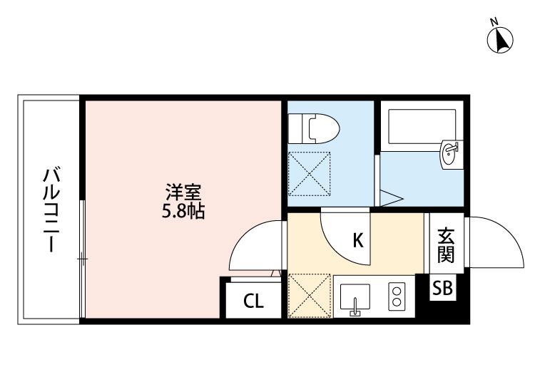 フォレスティ船堀(1K/3階)の間取り写真