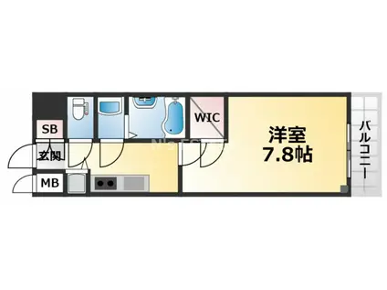 エスプレイス神戸グレース(1K/5階)の間取り写真