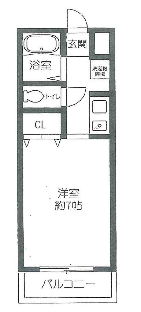 リヴェール西出(1K/2階)の間取り写真