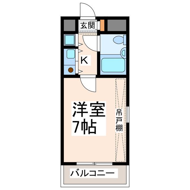 朝日プラザ鍛冶屋町(1K/10階)の間取り写真