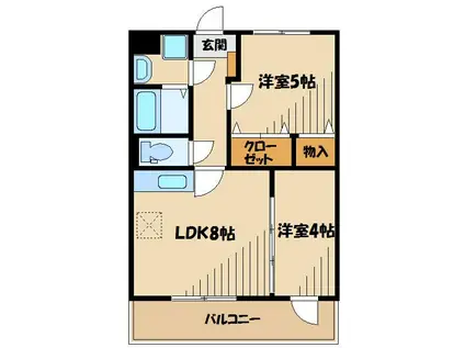 ライムランド(2LDK/1階)の間取り写真