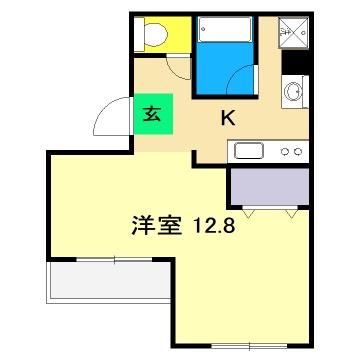 金子橋マンション(1K/2階)の間取り写真
