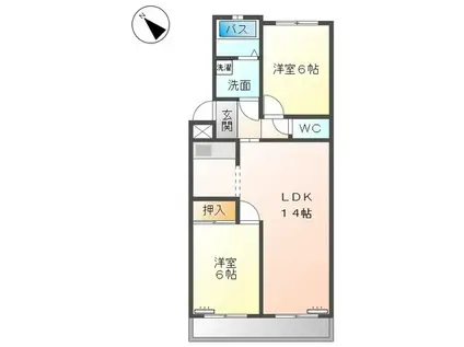 小笠原マンション(2LDK/3階)の間取り写真