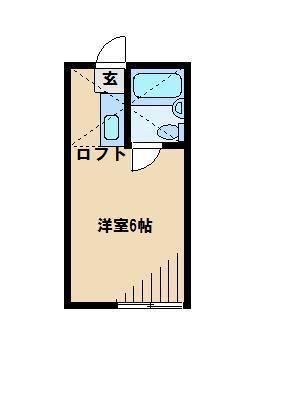 スカイハイツ高坂(ワンルーム/2階)の間取り写真