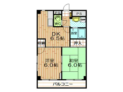 サンライズ久喜I(2DK/1階)の間取り写真