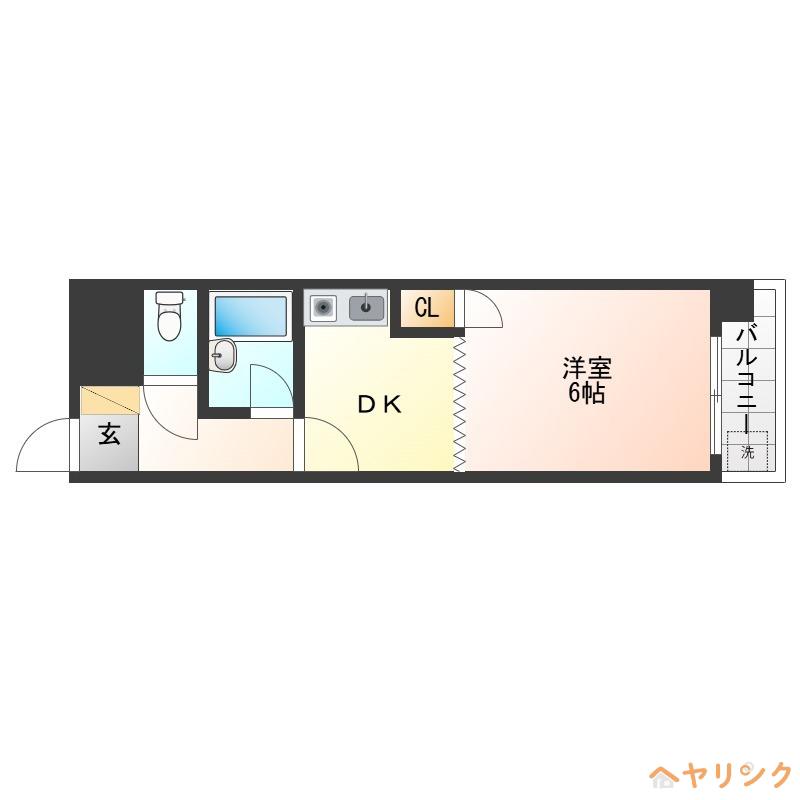 グレースホリベ21(1K/5階)の間取り写真