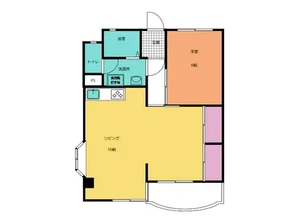遠州鉄道 自動車学校前駅 徒歩13分 3階建 築37年(1LDK/3階)の間取り写真