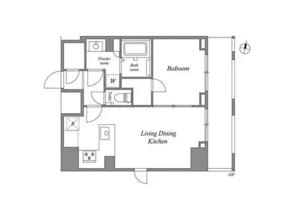 GRANPASEO目黒(1LDK/10階)の間取り写真