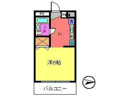 マルスン沼津ビル(1K/4階)の間取り写真