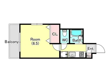 サクラヒルズ(1K/2階)の間取り写真
