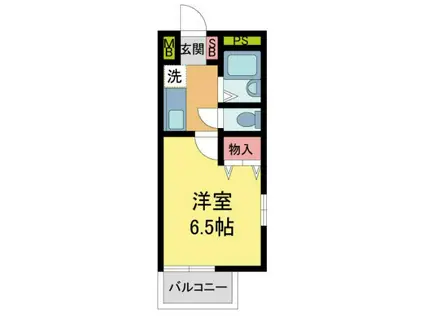 グランシャリオ栗原(1K/2階)の間取り写真