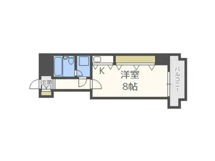 Kステーション大橋(ワンルーム/3階)の間取り写真
