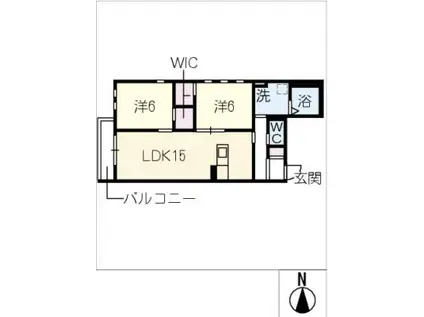 メゾンド レーヴ(2LDK/1階)の間取り写真