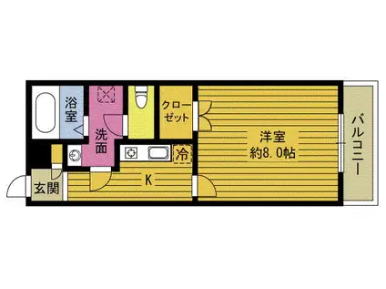 スカイメゾンI(1K/3階)の間取り写真