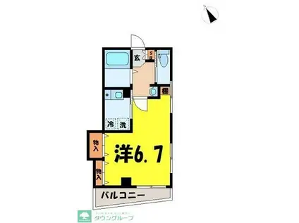 シャトレ宮町(ワンルーム/4階)の間取り写真