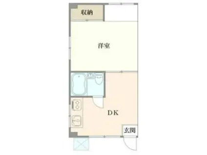 クロノス大和東(1DK/1階)の間取り写真