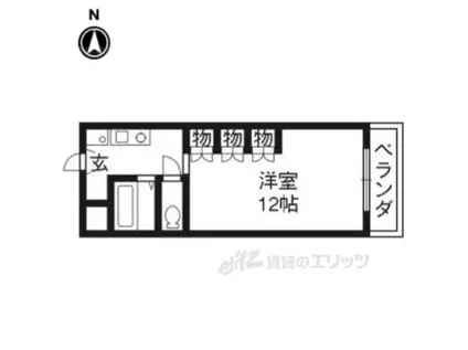 パルスピリア91(1K/2階)の間取り写真