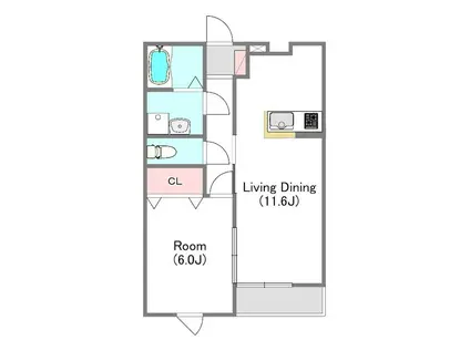 GRACE HIRAYAMA B(1LDK/2階)の間取り写真