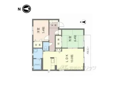 プリムローズ1番館(2LDK/1階)の間取り写真