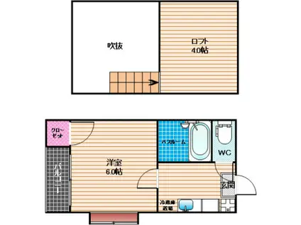 ソレイルワイ(1K/2階)の間取り写真
