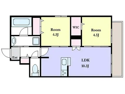 アーク東玉川(2LDK/3階)の間取り写真