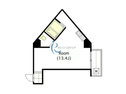 オーナーズマンション西脇(ワンルーム/2階)の間取り写真