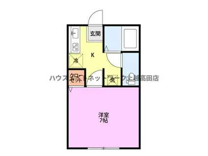 フォレストヒルズ A棟(1K/1階)の間取り写真