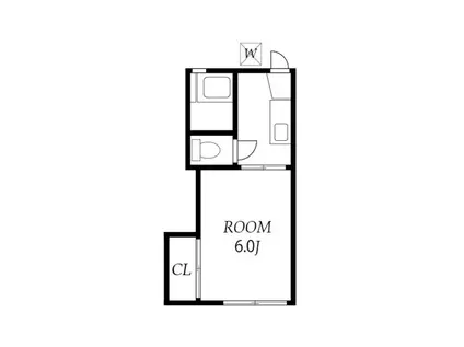 メゾンフォンテーヌC棟(1K/2階)の間取り写真